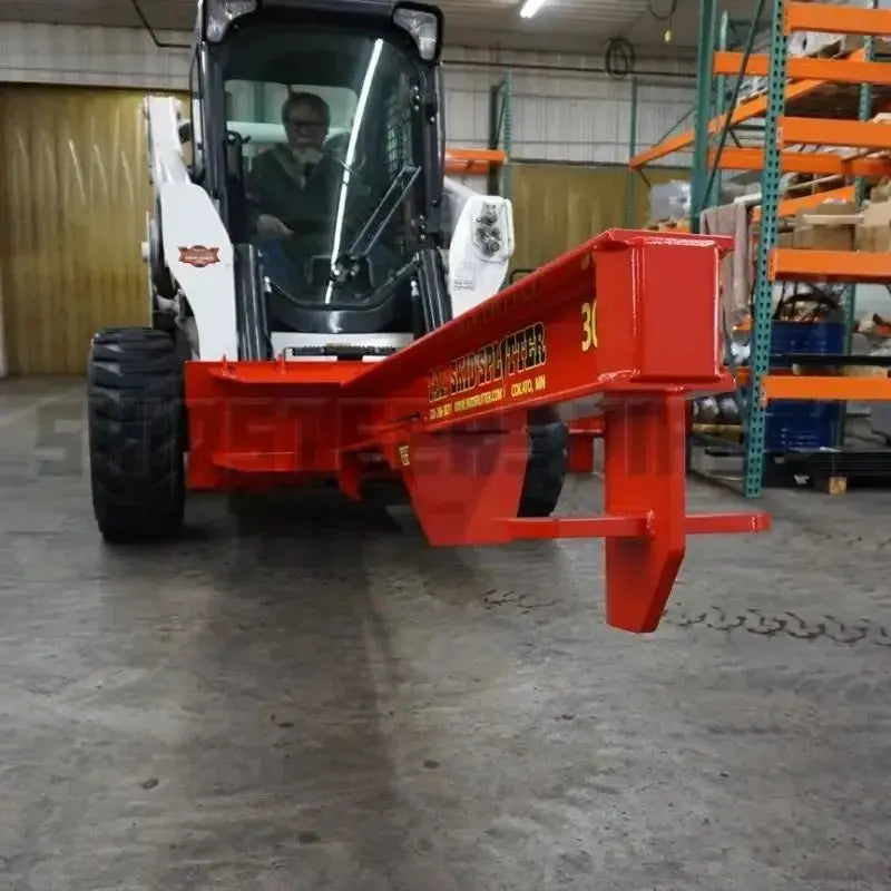 Detailed view of features on TM Heavy-Duty Log Splitter Attachment, designed for efficient and heavy-duty log splitting. TM Manufacturing TM Manufacturing