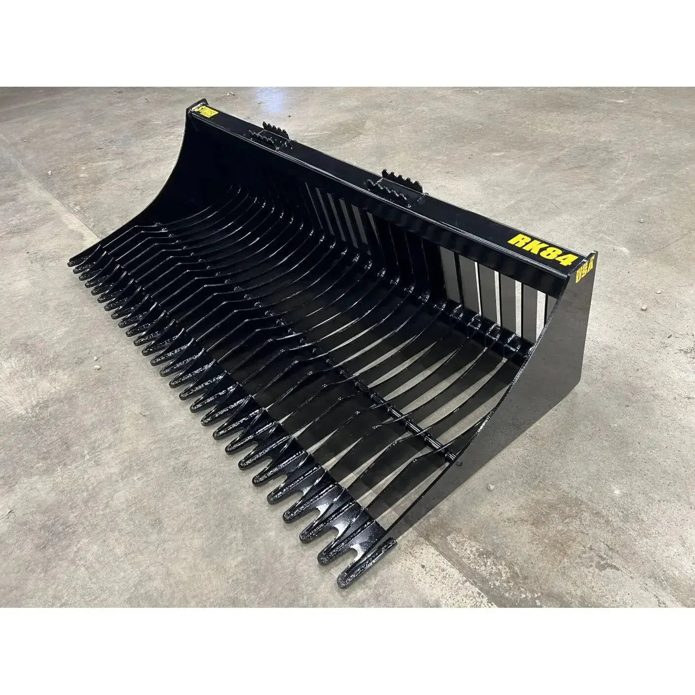 Precision Material Handling - RK Skid Steer Rock Bucket by HeavyEquipTech Stinger Attachments Stinger Attachments
