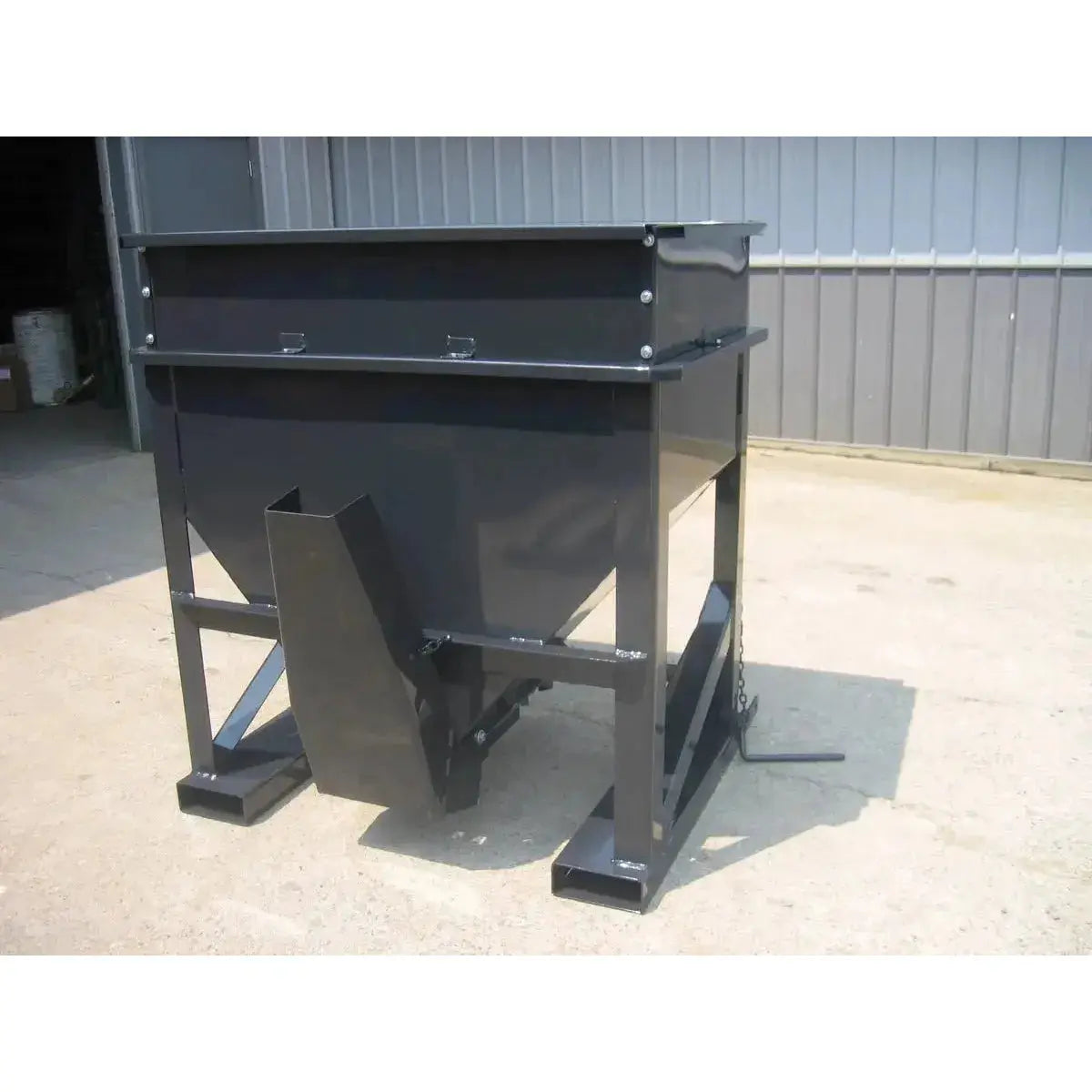Efficient concrete distribution with the Skid Steer Concrete Hopper by Haugen Attachments. Haugen Attachments