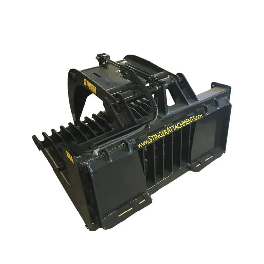 Top-Quality 48-inch ROG by HeavyEquipTech - Efficient Rock Grapple Bucket for Skid Steers Stinger Attachments