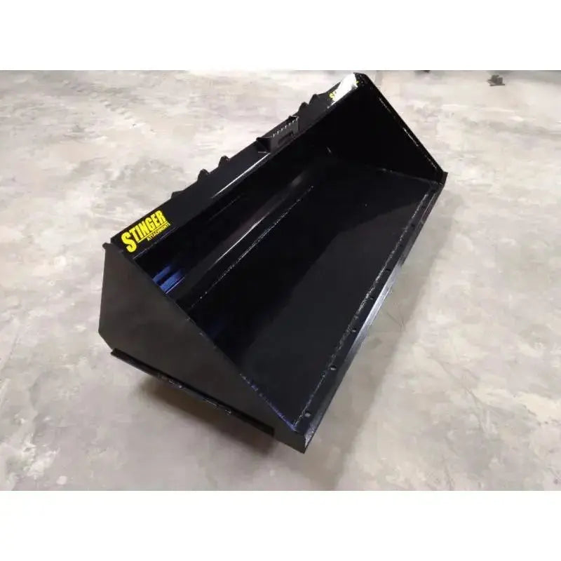 Durable Series 1 skid steer material bucket designed for efficient material handling Stinger Attachments Stinger Attachments