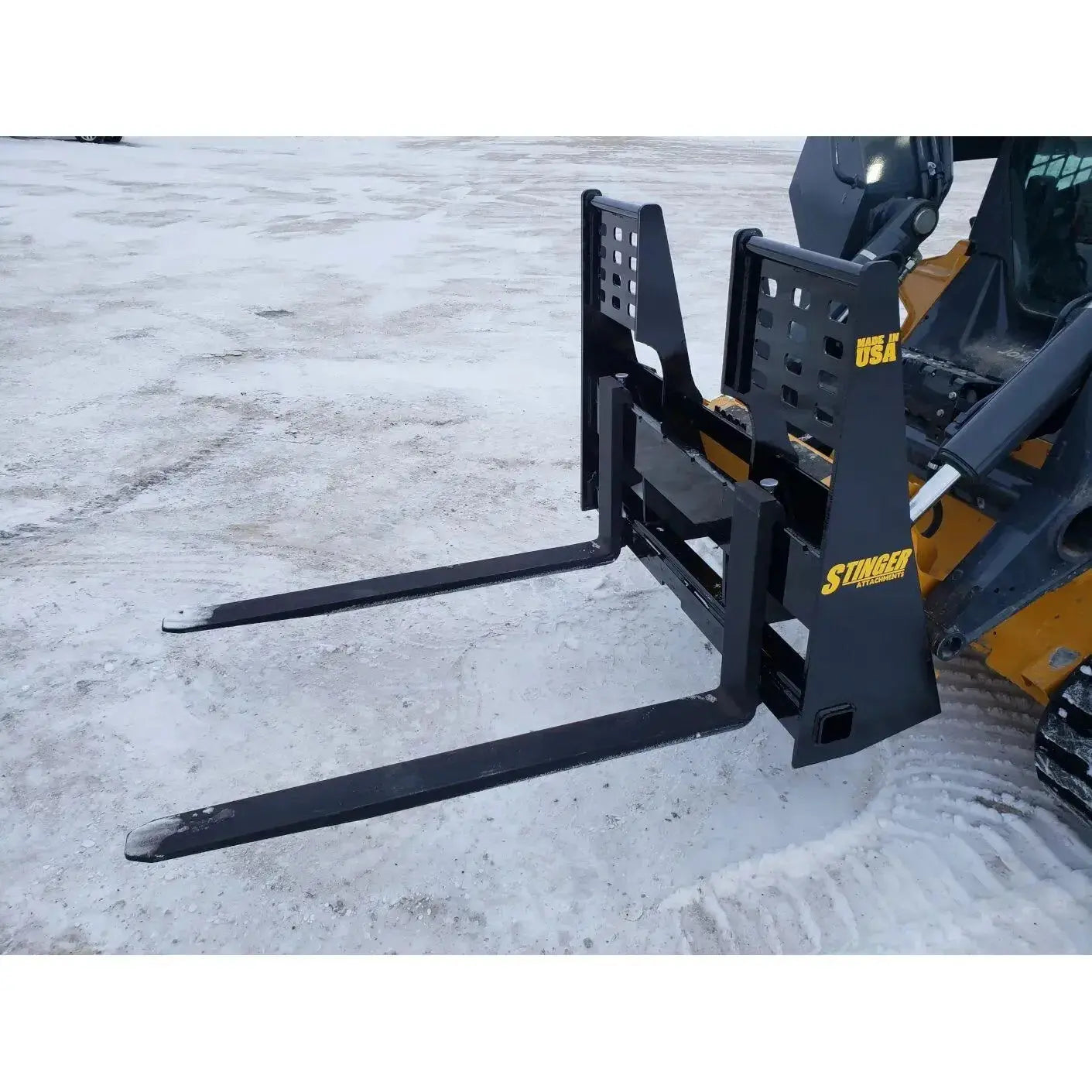 Precision Material Handling - Pallet Forks Attachment by HeavyEquipTech Stinger Attachments Stinger Attachments