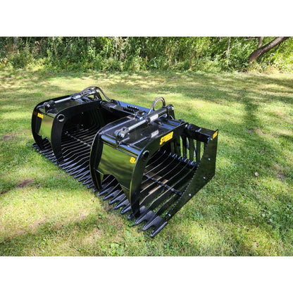 Enhance Efficiency with HeavyEquipTech's Open Sides Rock Grapple Bucket (ROG)