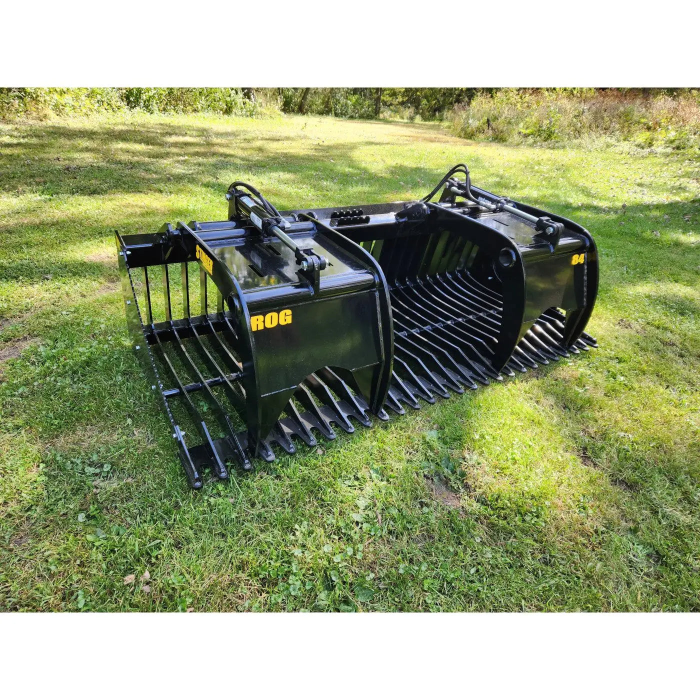 HeavyEquipTech Open Sides ROG - Durable Rock Grapple Bucket for Skid Steers