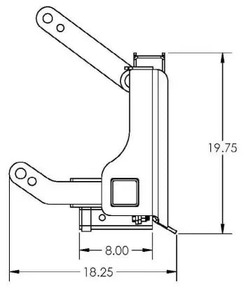 Load image into Gallery viewer, Quality craftsmanship showcased in Top Dog&#39;s 3-Point Adapter - 3” x 3” x 3/16” Tube and 5/8” Grade 50 Link Plates for reliable and durable performance.
