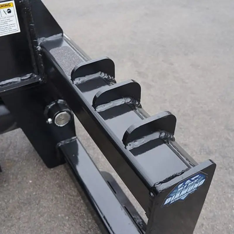 Close-up view of the inverted log splitter's heavy-duty components and robust construction.