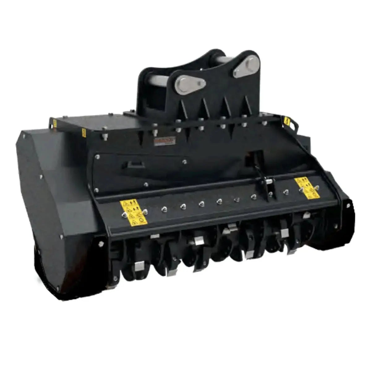 Extreme Duty Excavator Drum Mulcher with White Background Blue Diamond