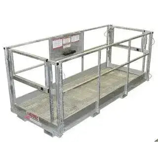 Experience the reliability and corrosion resistance of Haugen Attachments' Galvanized Work Platform designed specifically for Telehandlers. Haugen Attachments Haugen Attachments