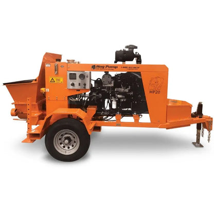 EZG Hog Pump Concrete Pump Trailer: Portable and powerful for efficient concrete pumping on the go.