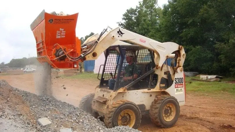 Explore the functionality of the EZG Manufacturing Concrete Hog Crusher