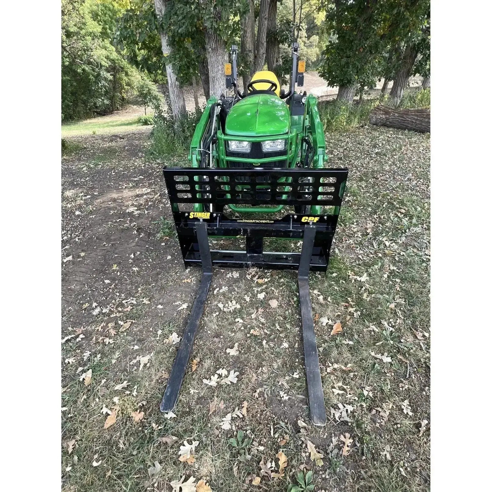 Precision Material Handling - CPF Compact Pallet Fork by HeavyEquipTech Stinger Attachments Stinger Attachments