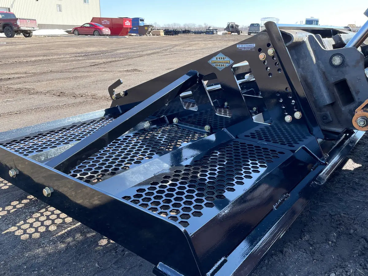 Experience the quality of Top Dog Attachments with their Land Plane, expertly crafted for Skid Steer and Tractor use, providing a versatile solution for land leveling.