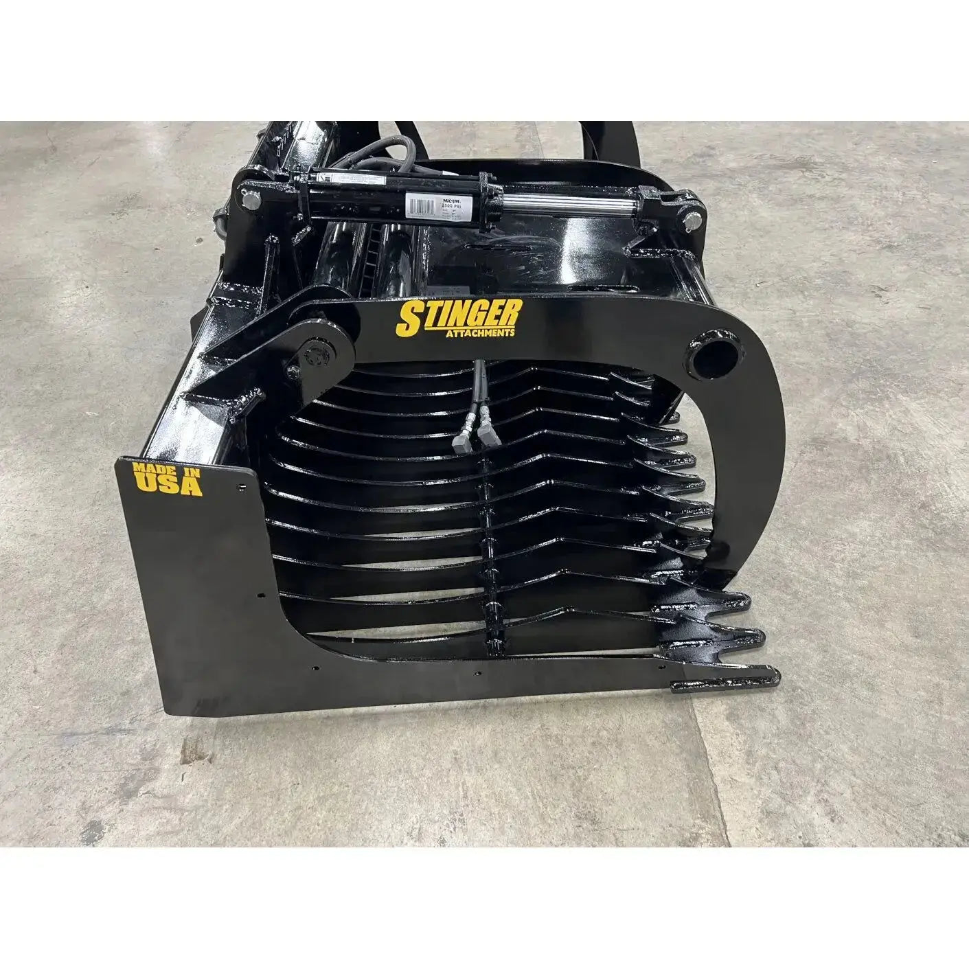 Skid Steer Rock Grapple Bucket (RG) Stinger Attachments Stinger Attachments