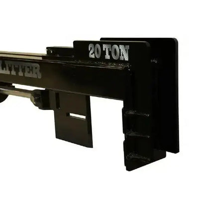 log splitter showcasing innovative ground-level log splitting design Top Dog Attachments Top Dog Attachments