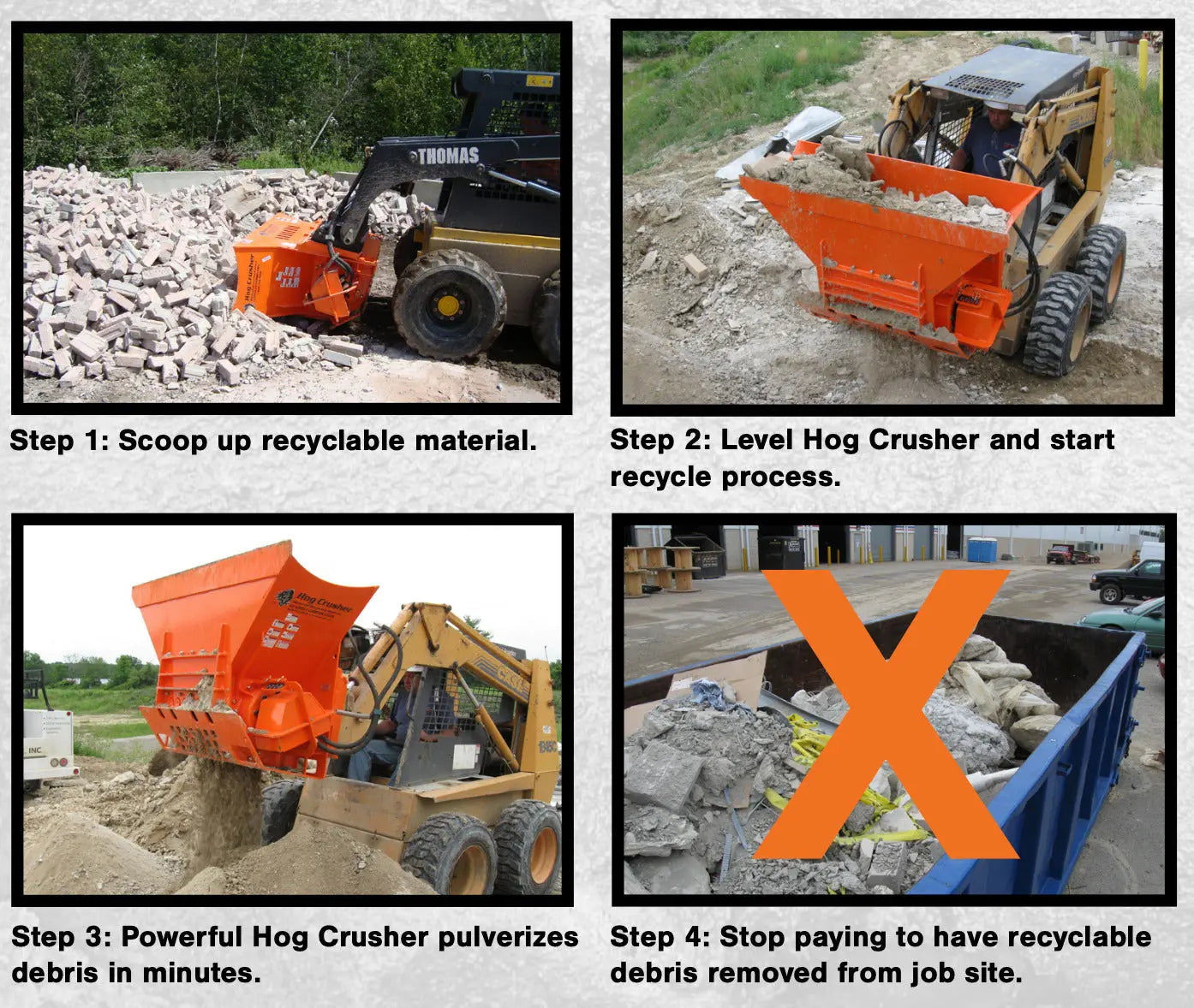 Concrete Hog Crusher by EZG Manufacturing for eco-friendly construction practices