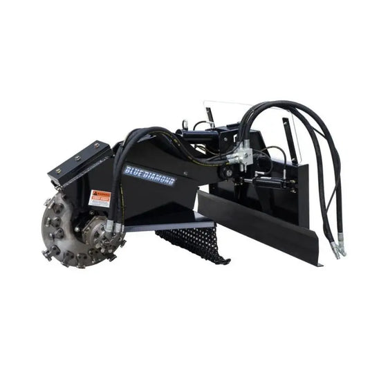 Versatile stump grinder with swing arm for efficient and controlled stump removal, providing a powerful solution for landscaping.