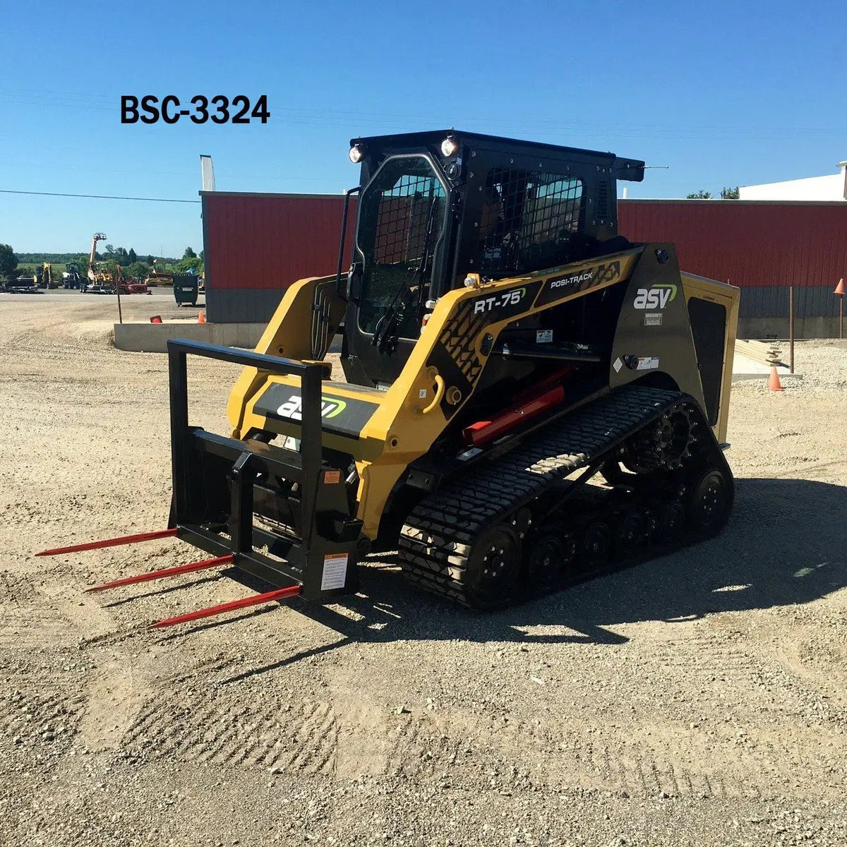 Berlon Industries' Bale Spear Carriages with Tines: A versatile solution for efficient bale handling with both Skid Steers and Tractors. 4