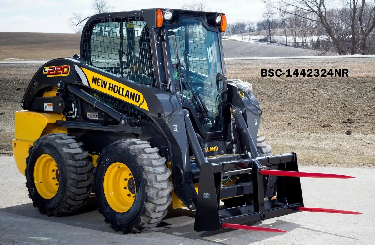 Berlon Industries' Bale Spear Carriages with Tines: A versatile solution for efficient bale handling with both Skid Steers and Tractors. 14