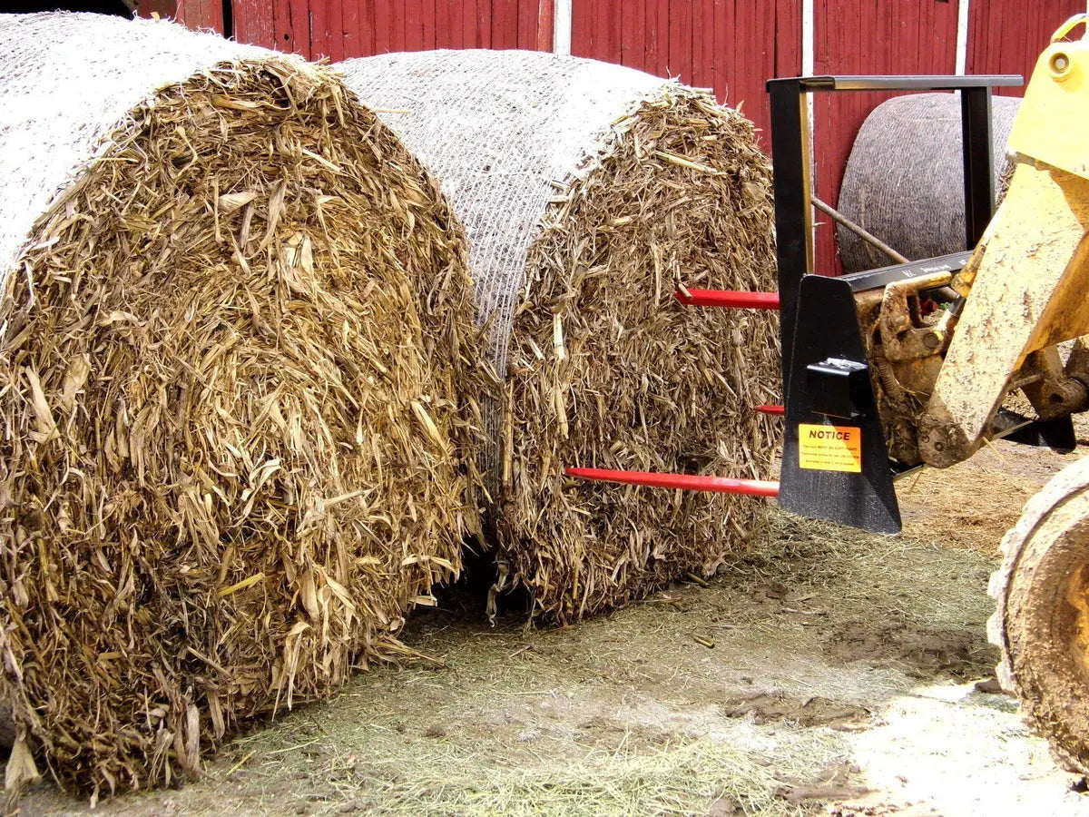 Berlon Industries' Bale Spear Carriages with Tines: A versatile solution for efficient bale handling with both Skid Steers and Tractors. 6