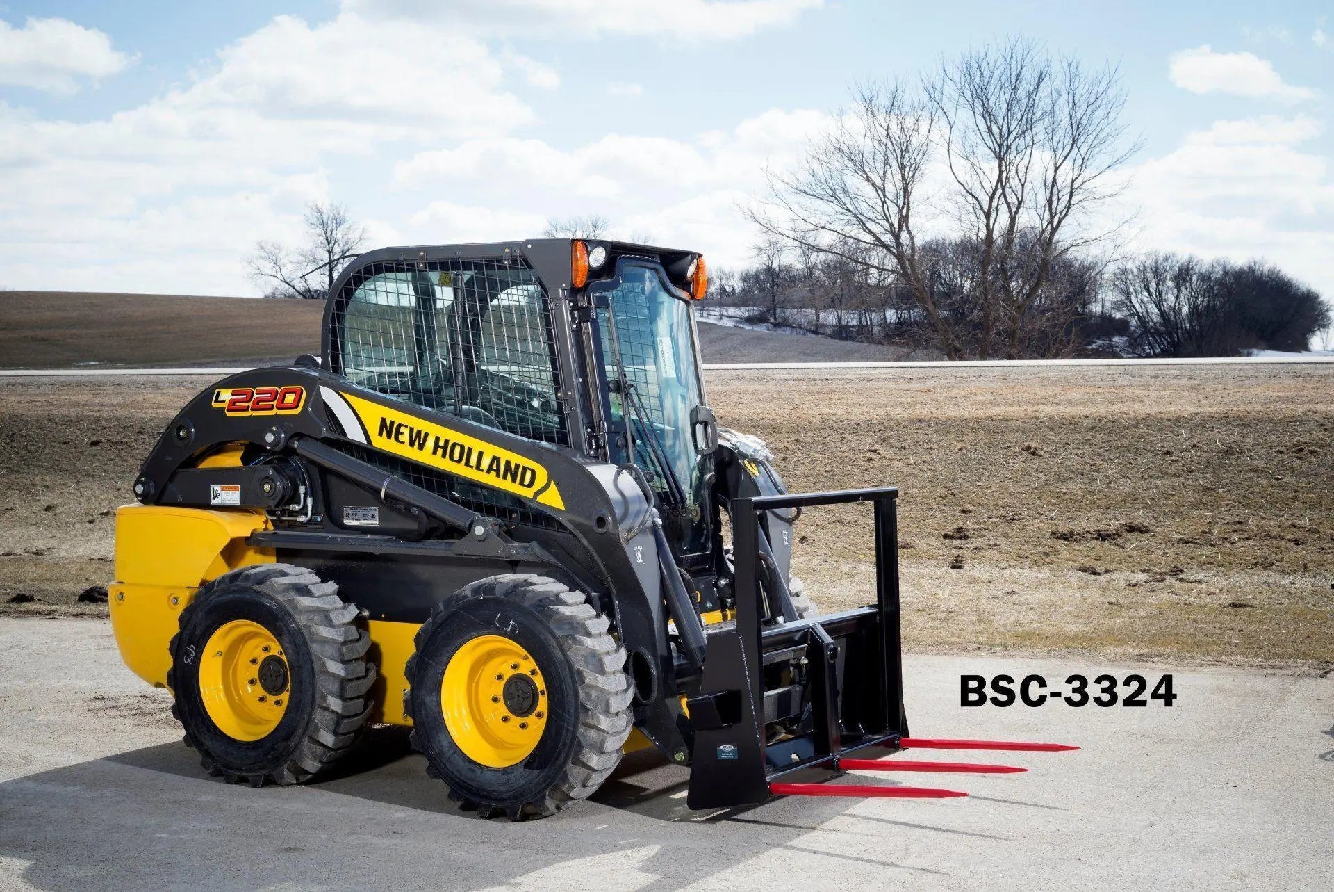 Berlon Industries' Bale Spear Carriages with Tines: A versatile solution for efficient bale handling with both Skid Steers and Tractors. 3