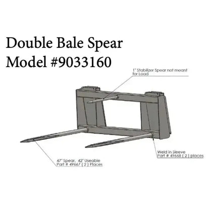 Bale Spears - HeavyEquipTech 1 Top Dog Attachments Top Dog Attachments