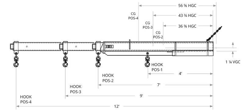 Load image into Gallery viewer, Fork Mounted Jib Boom - Star Industries 1360B Star Industries
