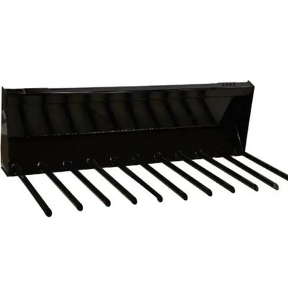 Top Dog Attachments' Manure Bucket in operation, showcasing its durability and efficiency in handling agricultural waste. Top Dog Attachments