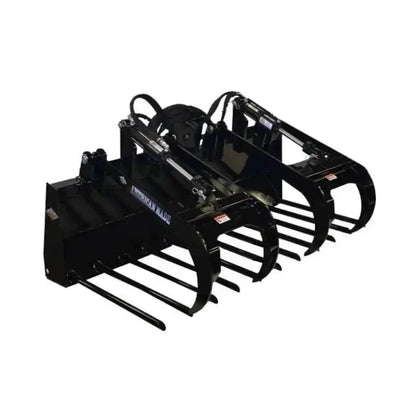 Top Dog Attachments' Manure Fork Grapple: A powerful tool capturing the essence of robust design and efficient manure handling. Top Dog Attachments Top Dog Attachments