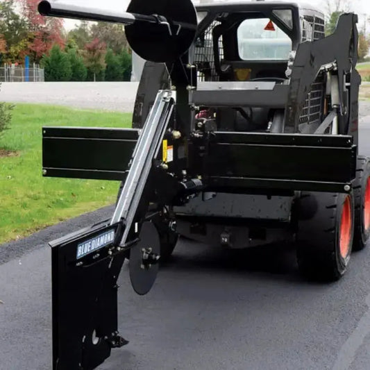 Close-up of the efficient Silt Fence Installer by Blue Diamond, ensuring reliable erosion prevention. Blue Diamond