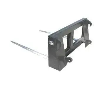 Experience reliable bale handling with Haugen Attachments' versatile Skid Steer Bale Spear Attachment. Haugen Attachments