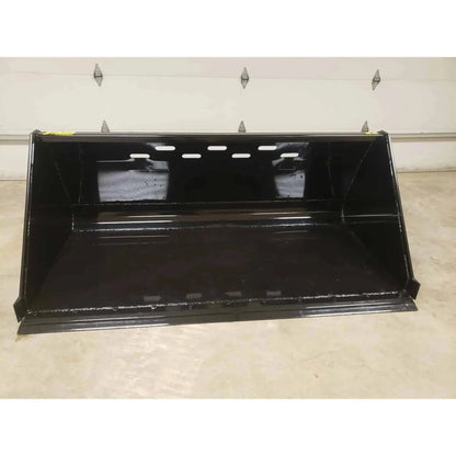 Heavy-duty snow bucket for Series 1 skid steers, optimized for quick and effective snow clearing Stinger Attachments Stinger Attachments