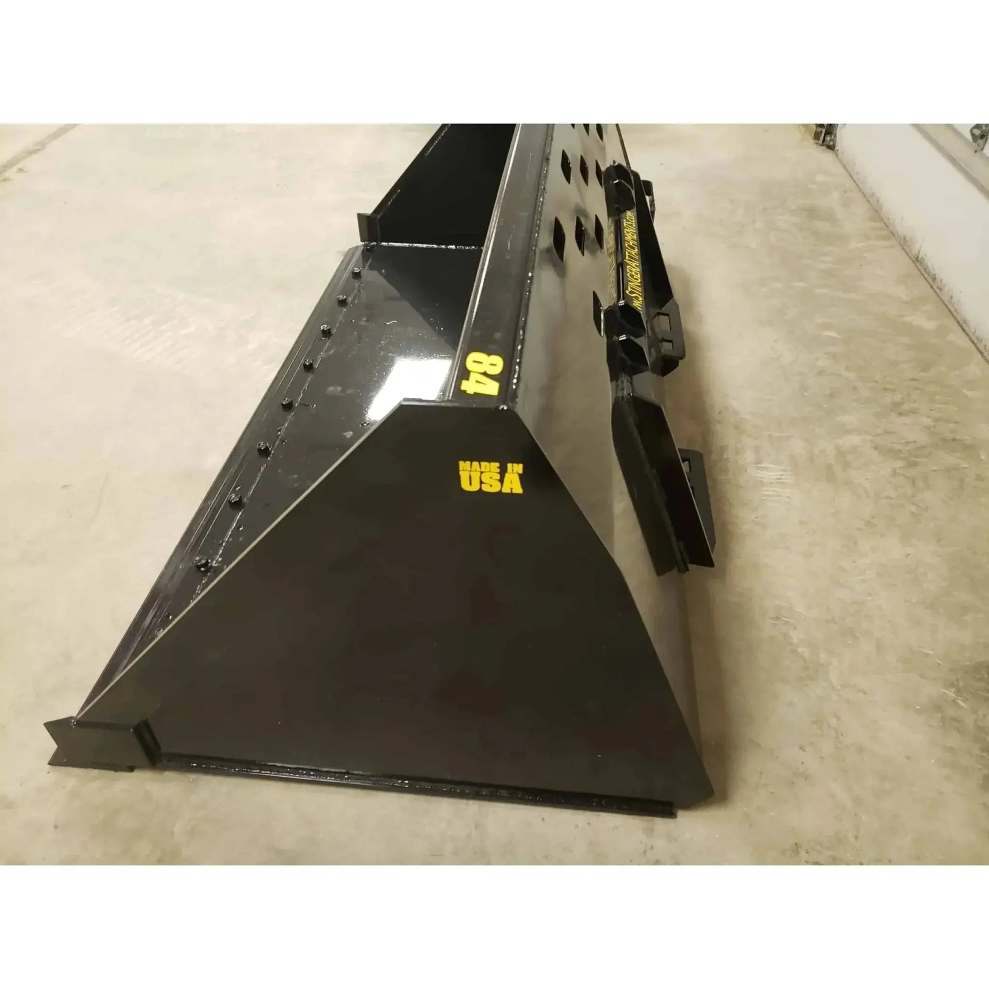 Rugged snow bucket engineered for Series 1 loaders, ensuring optimal winter performance Stinger Attachments Stinger Attachments