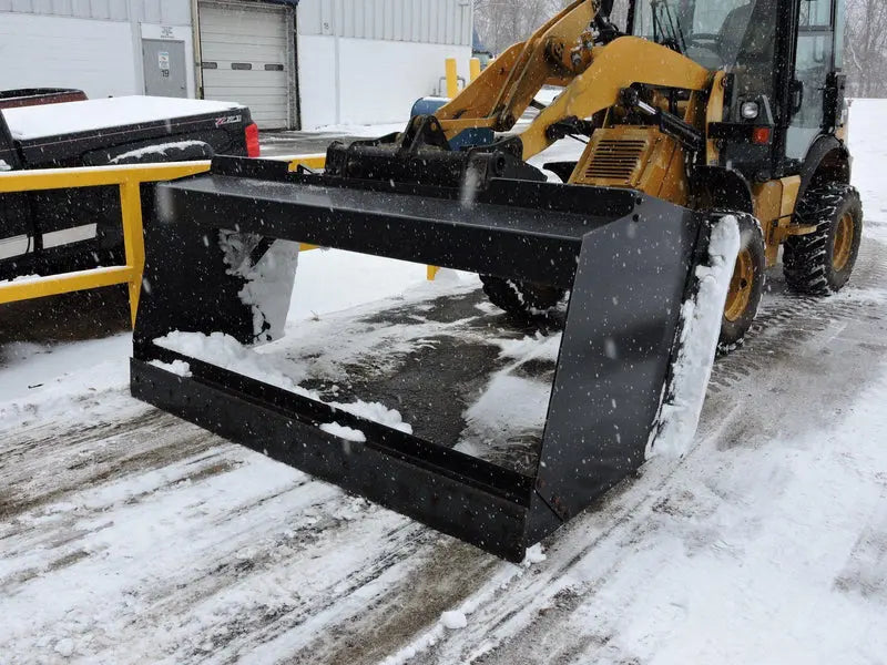 Berlon Industries' Skid Steer & Tractor Snow Pusher, a durable and efficient tool for clearing snow with precision and ease.