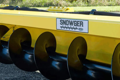 Snowgrr™ attachment for Skid Steer showcased by Berlon Industries, emphasizing its prowess in snow removal applications.