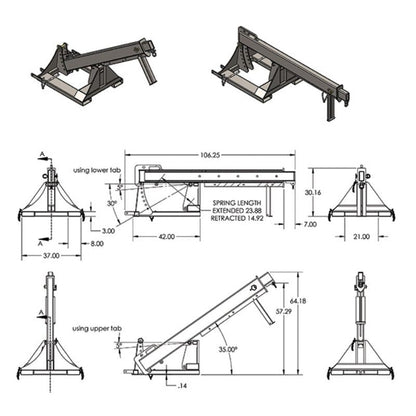 Telescoping Pivoting Adjustable Jib | Haugen Attachments