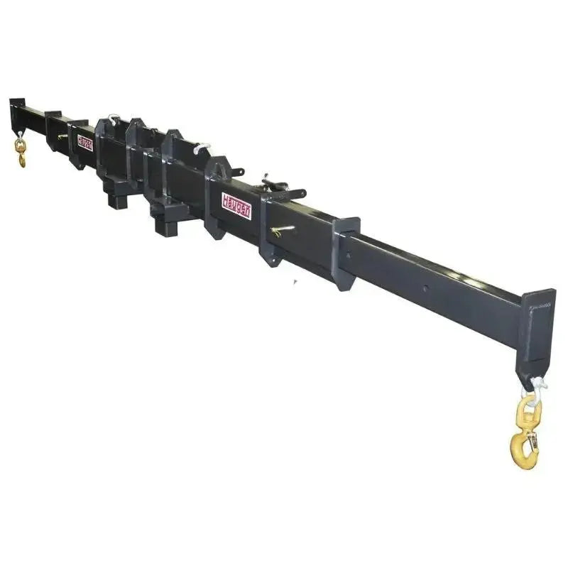 Fork-Mounted-Adjustable-Spreader-Bar-with-Top-Hooks-HeavyEquipTech Haugen Attachments
