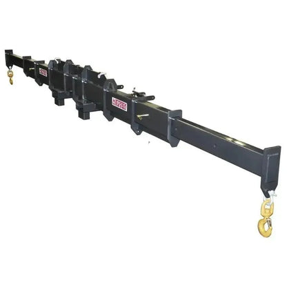 Fork-Mounted-Adjustable-Spreader-Bar-with-Top-Hooks-HeavyEquipTech Haugen Attachments