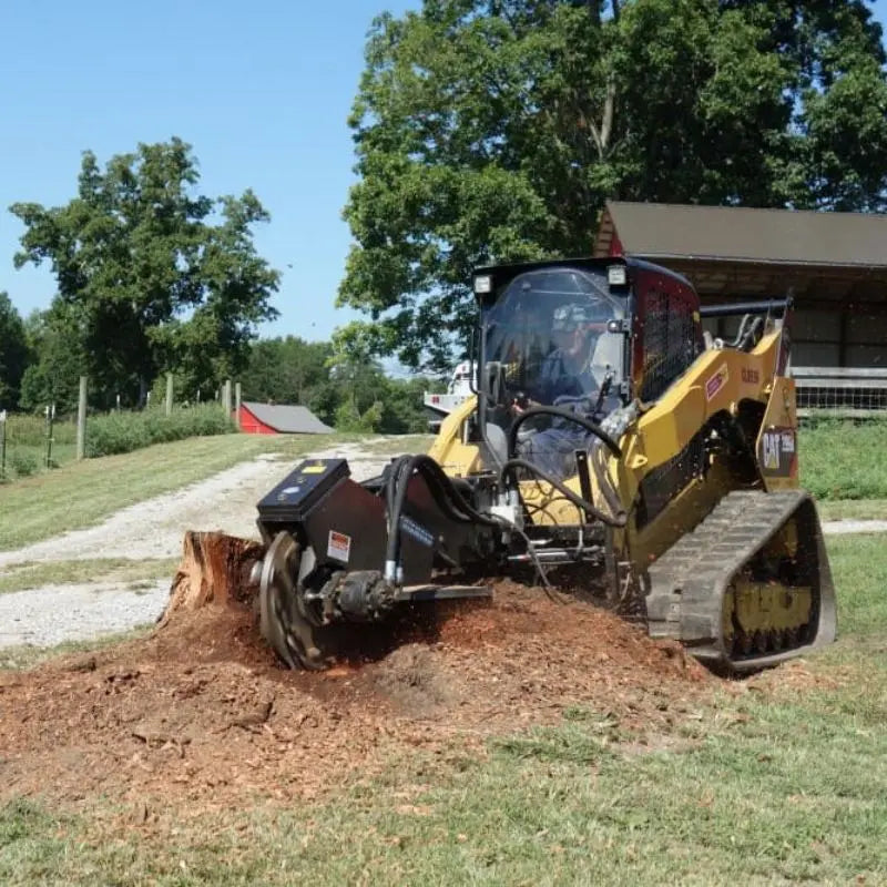 Swing arm-equipped stump grinder designed for ease of operation, providing a reliable and effective solution for stump removal.