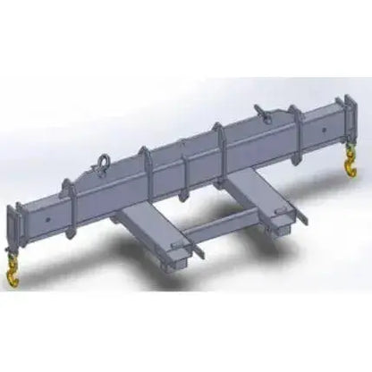 Fork Mounted Adjustable Spreader Bar with Top Hooks - HeavyEquipTech 1 Haugen Attachments