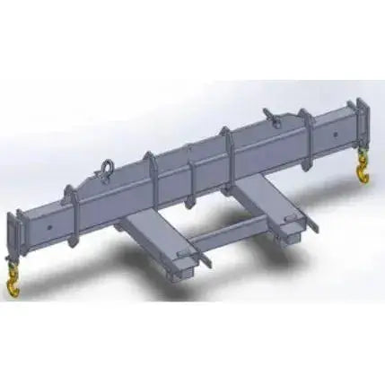 Fork Mounted Adjustable Spreader Bar with Top Hooks - HeavyEquipTech 1 Haugen Attachments