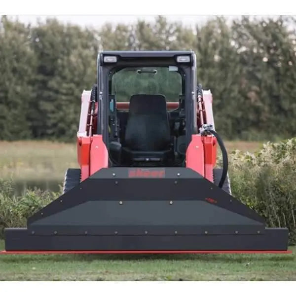 Visual of 'The Pro' Skid Steer Grading Attachment, equipped with the Skeer System, demonstrating its efficiency in achieving professional-grade precision during grading tasks.